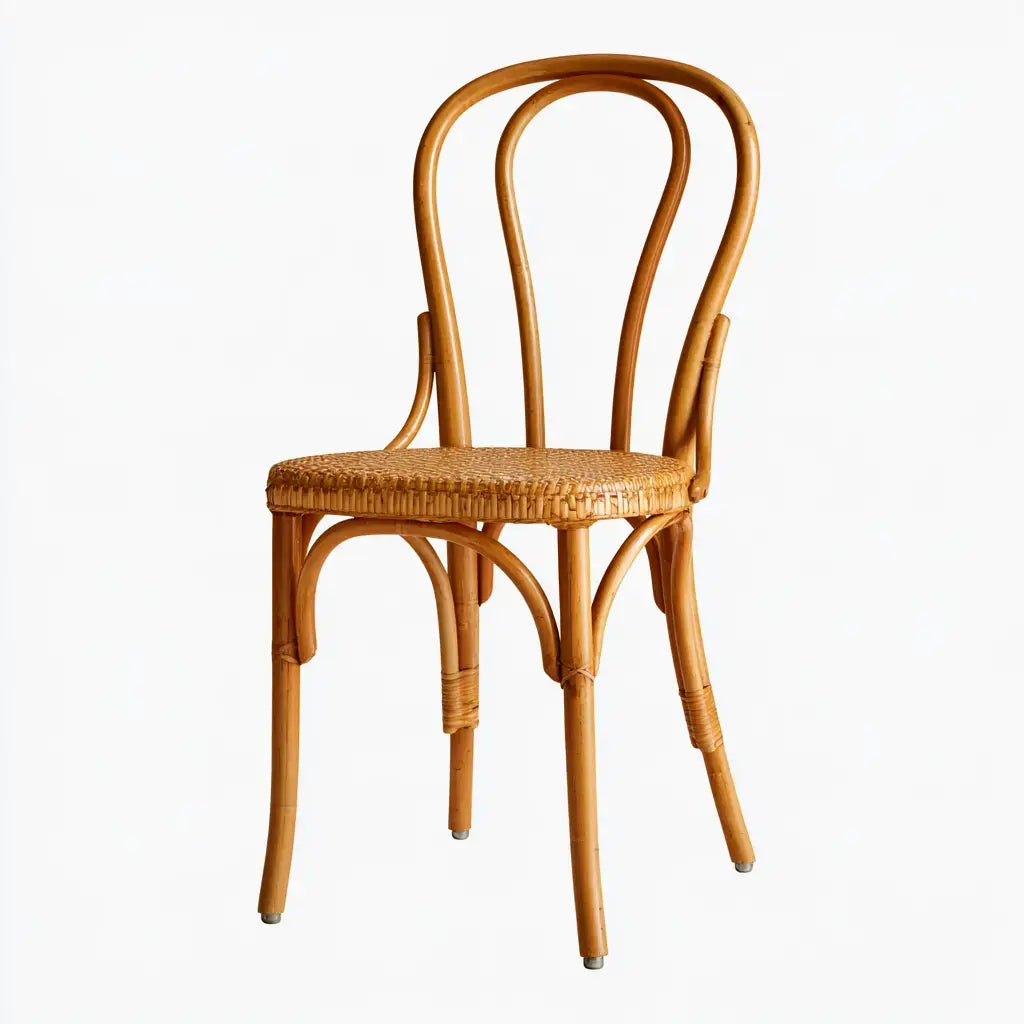 Silla con respaldo curvado de doble arco - marrón