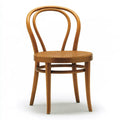Silla con respaldo de arcos y asiento redondo - marrón