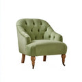 Sillón con respaldo de botones y brazos redondos - verde