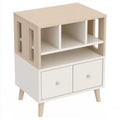 Aparador con nichos superiores y puertas bajas - beige/blanco