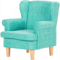 Sillón orejero con tapizado texturizado - turquesa